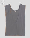 BASERANGE 25 Early Spring V-neck top BAS-TOMX-LC-SP25-HH BAYON GREY (YELLOW)